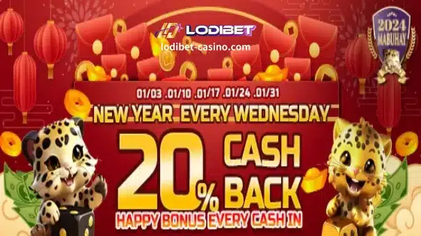 LODIBET 20% cash back tuwing Miyerkules sa panahon ng Bagong Taon