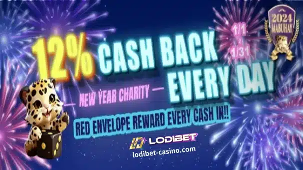 LODIBET 12% cash back araw-araw! Bagong Taon Charity!